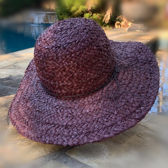 Nine West Wide Brim Wicker Sun Hat - Picture 5 of 15